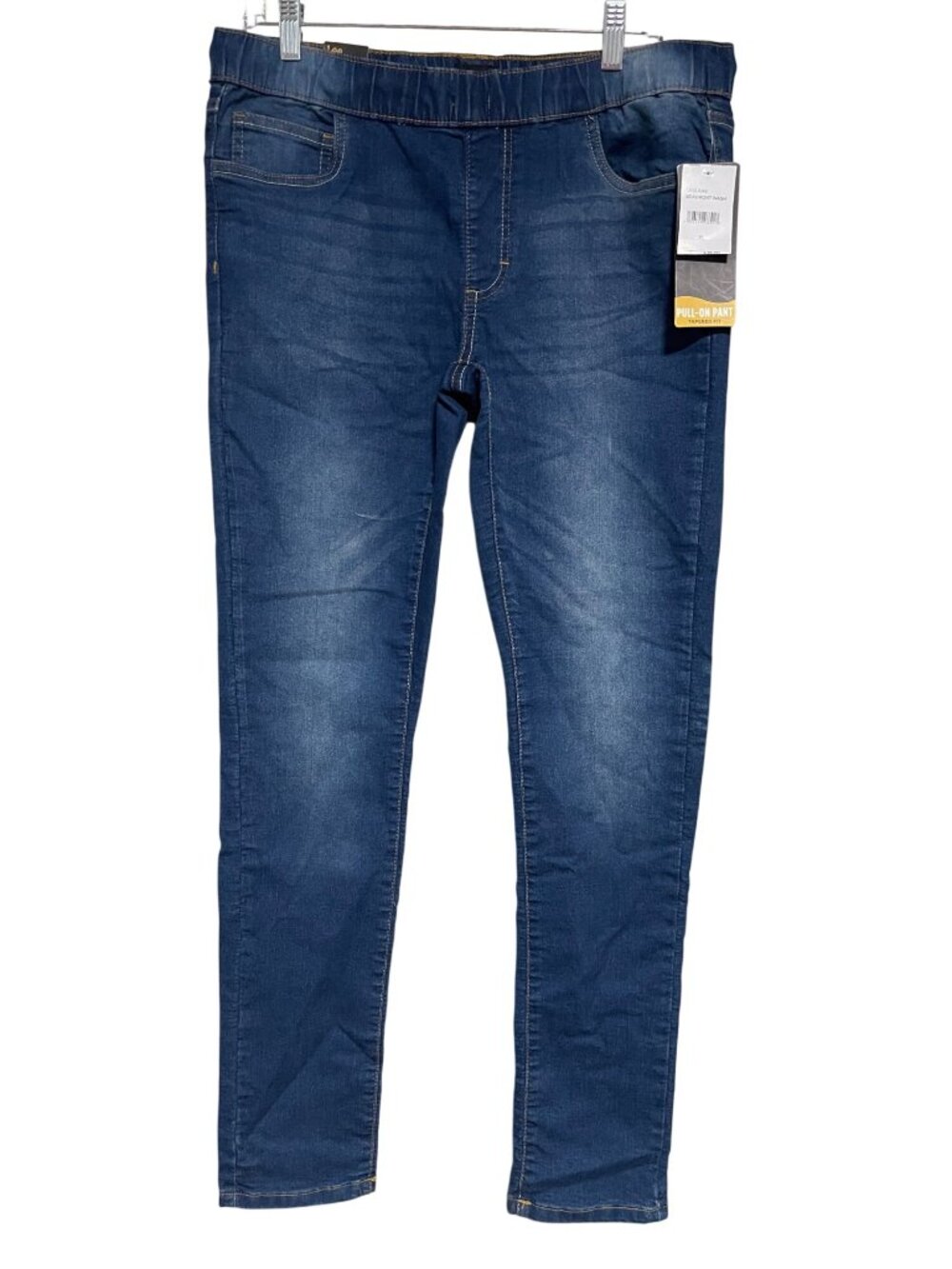 Lee Womens PullOn Jeans XL Tapered Fit Stretch Beaumont Wash Elastic Waist